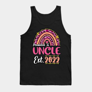 Promoted to Uncle Est.2022 Rainbow Uncle to Be New Uncle Tank Top